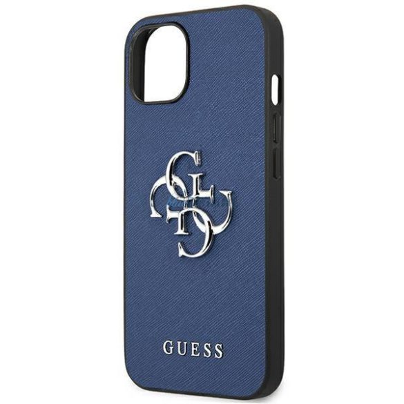 Guess GUHCP13SSA4GSBL IPHONE 13 MINI 5,4 "kék / kék herdtok Safiano 4G fém logó