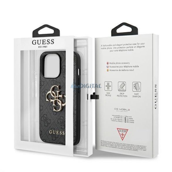 Guess GUHCP13L4GMGGR iPhone 13 Pro / 13 6.1 "szürke keménycukor 4g tok