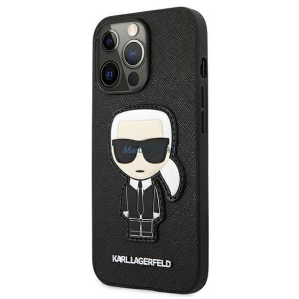 Karl Lagerfeld Klhcp13xokpk iPhone 13 Pro max 6,7 "fekete tok Safiano Ikonik Karl Patch