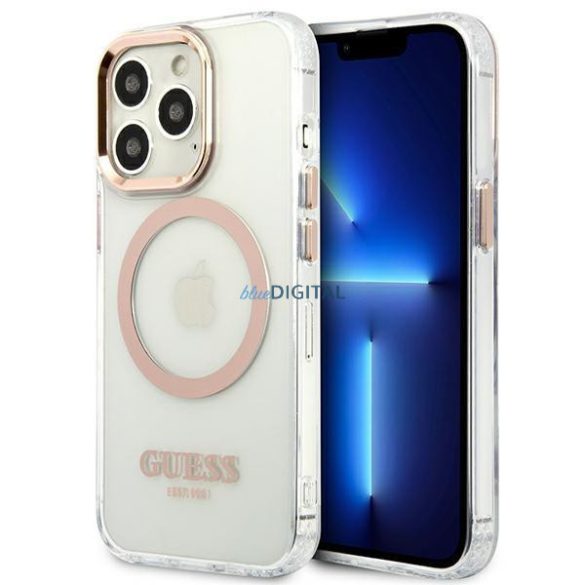 Guess GUHMP13XHTRMD iPhone 13 Pro Max 6.7 "arany kemény tok fém kontúr Magsafe