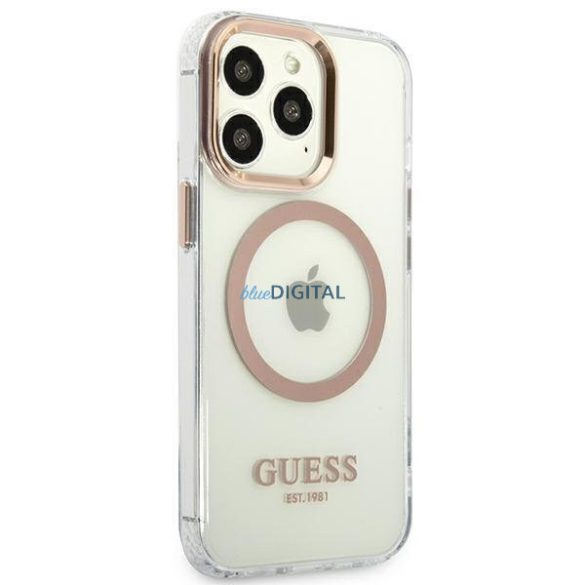 Guess GUHMP13XHTRMD iPhone 13 Pro Max 6.7 "arany kemény tok fém kontúr Magsafe