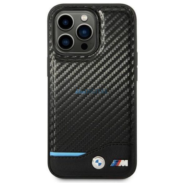 tok BMW BMHCP14X22NBCK iPhone 14 Pro Max 6.7 "fekete bőr Carbon