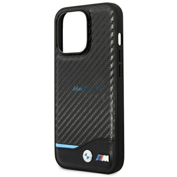 tok BMW BMHCP14X22NBCK iPhone 14 Pro Max 6.7 "fekete bőr Carbon