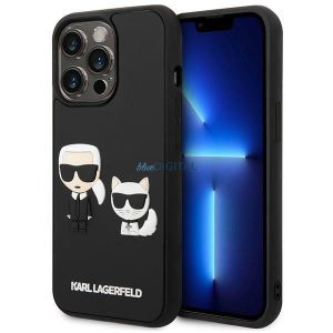 Karl Lagerfeld KLHCP14X3DRKCK iPhone 14 Pro Max 6,7" fekete kemény tok Karl&Choupette Ikonik 3D