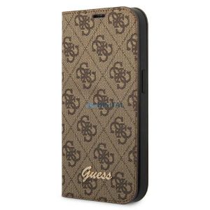 Guess GUBKP14LHG4SHW iPhone 14 Pro 6.1 "barna könyv 4G szüreti arany logóval