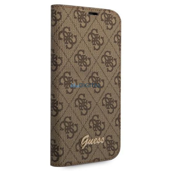 Guess GUBKP14LHG4SHW iPhone 14 Pro 6.1 "barna könyv 4G szüreti arany logóval