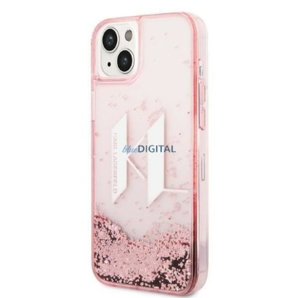 Karl Lagerfeld KLHCP14MLBKLCP iPhone 14 Plus 6,7" rózsaszín keménytok Liquid Glitter Nagy KL