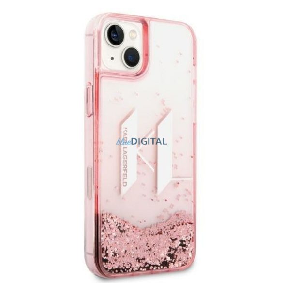 Karl Lagerfeld KLHCP14MLBKLCP iPhone 14 Plus 6,7" rózsaszín keménytok Liquid Glitter Nagy KL