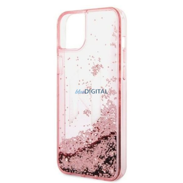 Karl Lagerfeld KLHCP14MLBKLCP iPhone 14 Plus 6,7" rózsaszín keménytok Liquid Glitter Nagy KL