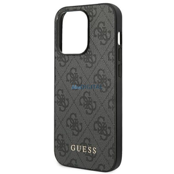 Guess GUHCP14XG4GFGR iPhone 14 Pro Max 6.7 "szürke kemény tok 4G fém arany logo