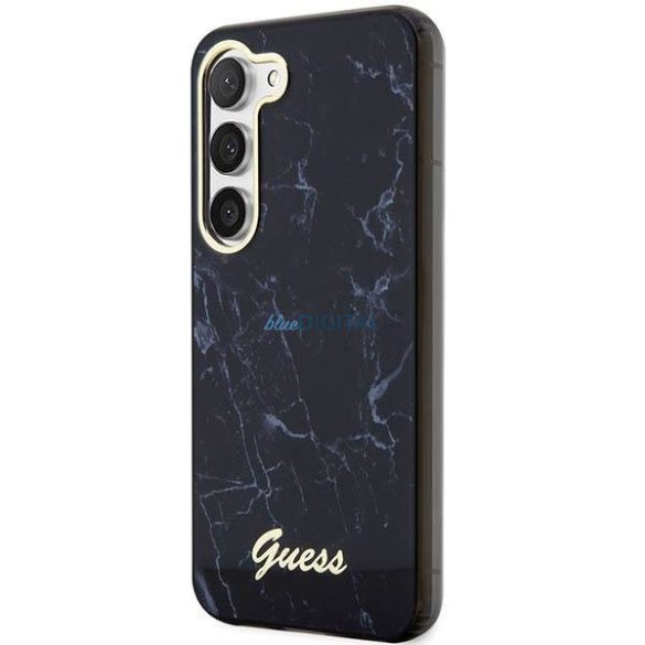 Guess GUHCS23SPCUMAK Samsung Galaxy S23 S911 fekete keménytok Márvány