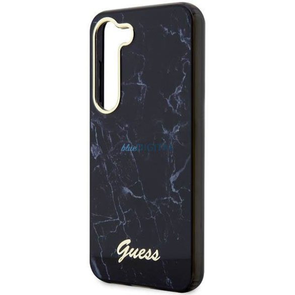 Guess GUHCS23SPCUMAK Samsung Galaxy S23 S911 fekete keménytok Márvány