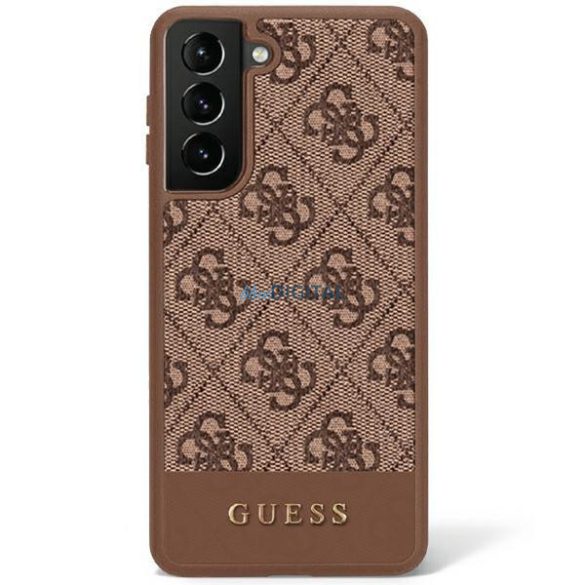 Guess GUHCS23MG4GLBRSamsung Galaxy S23+ S916 barna/barna keménytok 4G Stripe kollekció