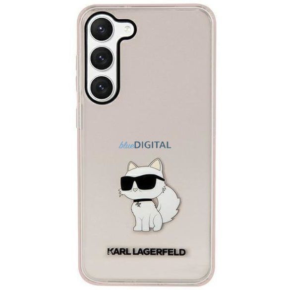 Karl Lagerfeld KLHCS23MHNCHTCP Samsung Galaxy S23+ S916 rózsaszín keménytok ikonikus Choupette