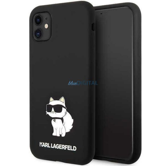 Karl Lagerfeld KLHCN61SNCHBCK iPhone 11/ XR keménytok fekete Szilikon Choupette