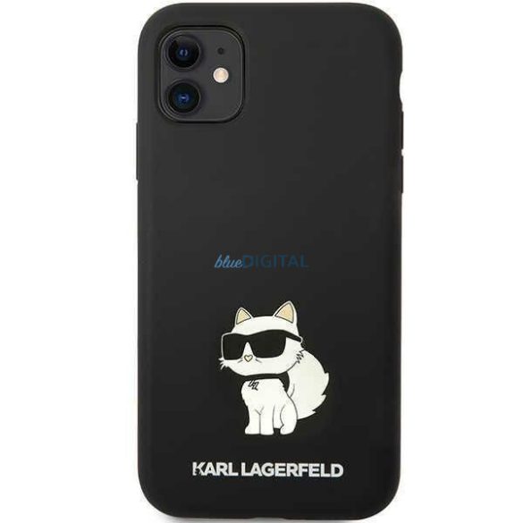 Karl Lagerfeld KLHCN61SNCHBCK iPhone 11/ XR keménytok fekete Szilikon Choupette