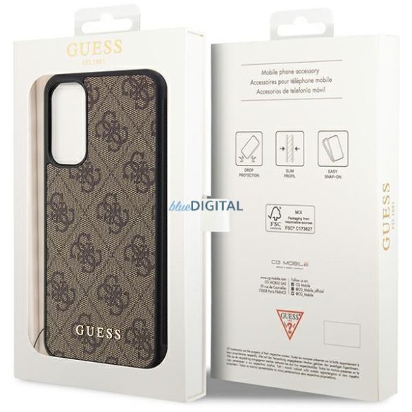 Guess GUHCSA34GF4GBR A34 5G A346 barna keménytok 4G Charms kollekció