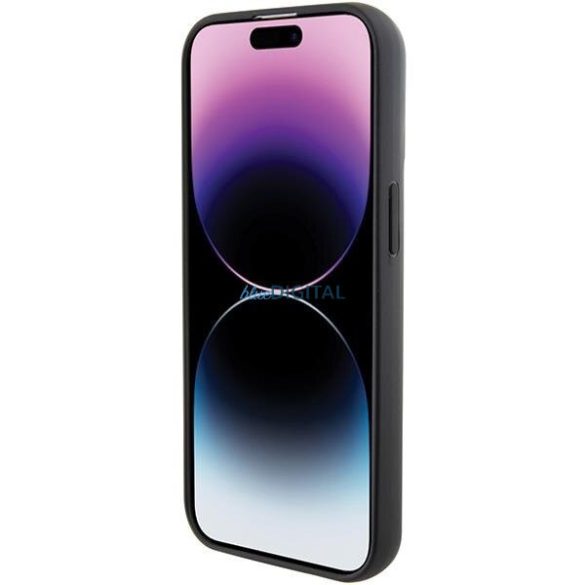 Karl Lagerfeld KLHCP15SGCNPSG iPhone 15 6.1" ezüst/ezüst keménytok Fix Glitter Choupette Logo fém kitűző