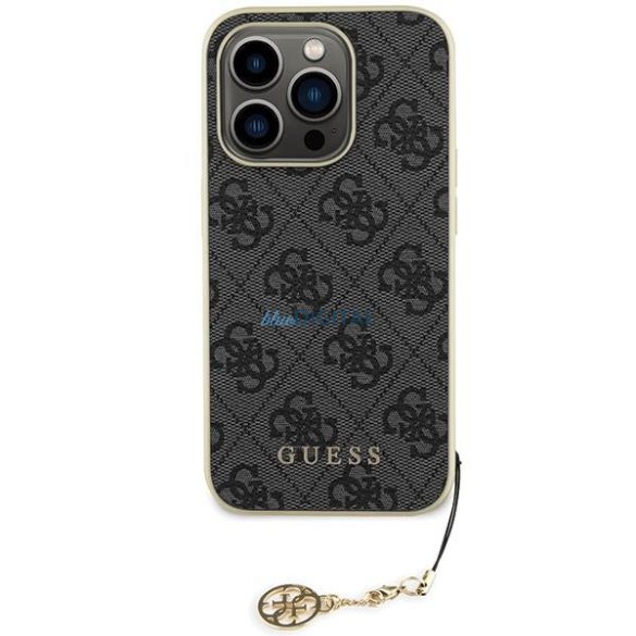 Guess GUHCP15LGF4GGR iPhone 15 Pro 6.1" szürke keménytok 4G Charms kollekció