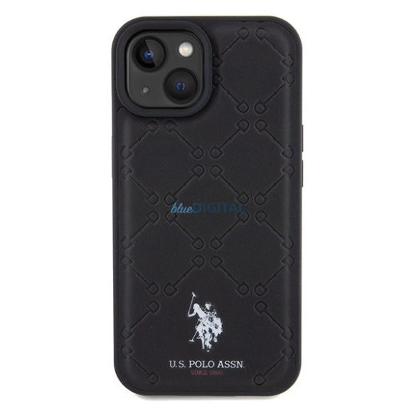 US Polo Assn. Yoke Pattern tok iPhone 15 / 14 / 13 - fekete