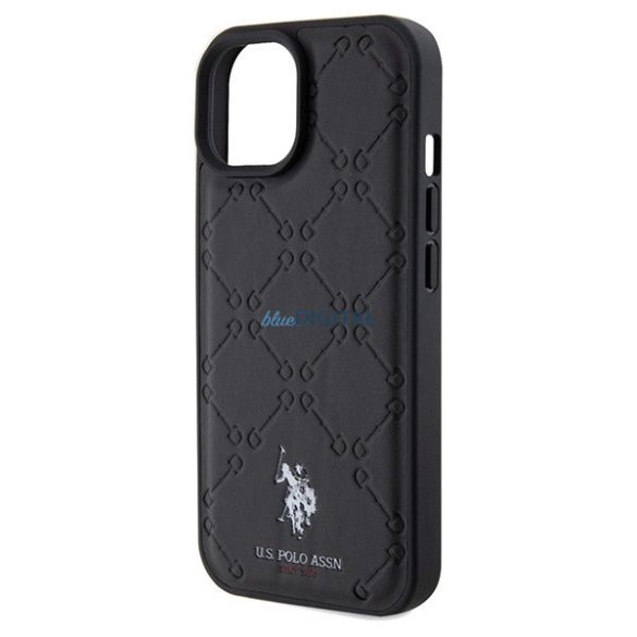 US Polo Assn. Yoke Pattern tok iPhone 15 / 14 / 13 - fekete