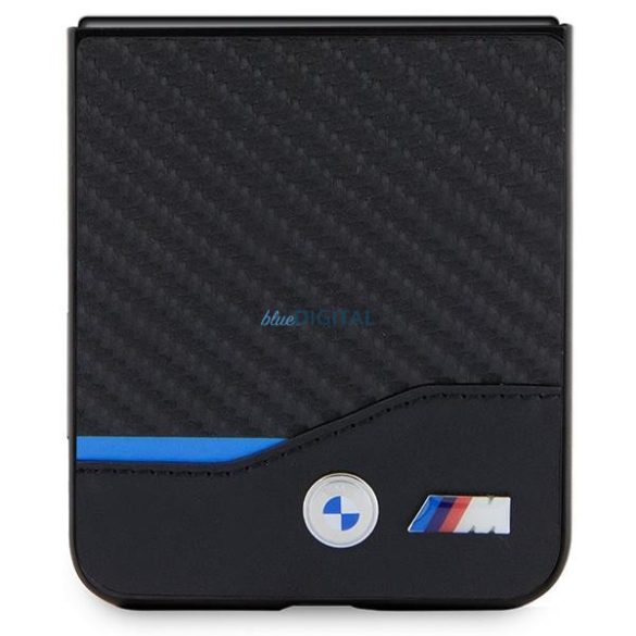 BMW BMHCZF522NBCK Sam Z Flip5 F731 fekete bőr Carbon tok