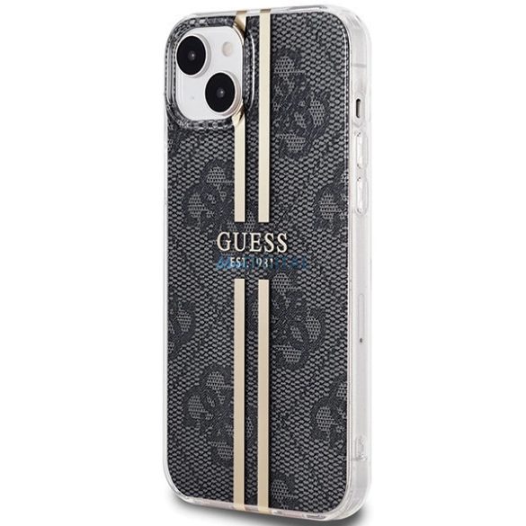 Guess IML 4G aranycsíkos tok iPhone 15/14/13 - fekete