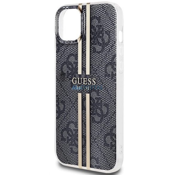 Guess IML 4G aranycsíkos tok iPhone 15/14/13 - fekete