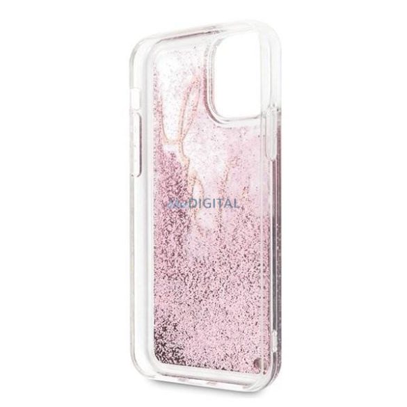 Karl Lagerfeld KLHCN65TRKSRG iPhone 11 Pro Max vörös arany Glitter Signature telefontok