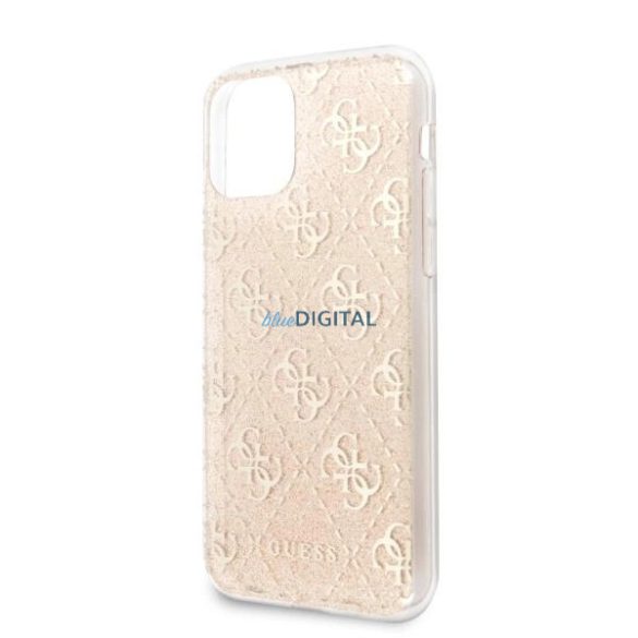 Guess GUHCN61PCU4GLGO 4G Glitter keménytok iPhone 11 / Xr - arany színű