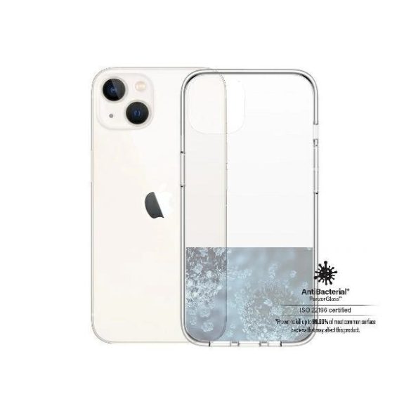 PanzerGlass ClearCase Military Grade Antibacterial tok iPhone 13 - átlátszó