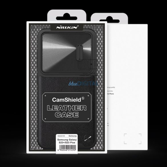 Nillkin CamShield Leather S Case Samsung Galaxy S23 tok kameravédővel fekete