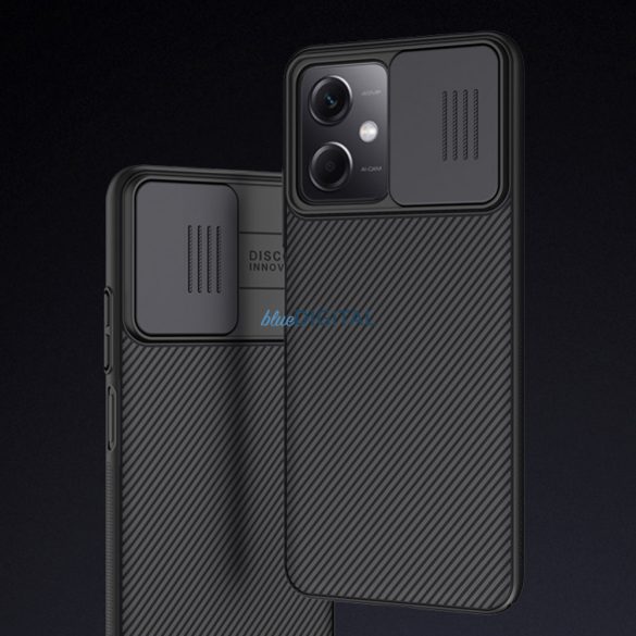 Nillkin CamShield Case Xiaomi Redmi Note 12 5G / Poco X5 5G kameravédővel fekete tok