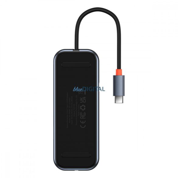 Baseus AcmeJoy USB hub 4 portos (USB-C - 1x USB-C PD&Data/3x USB3.0) - sötétszürke