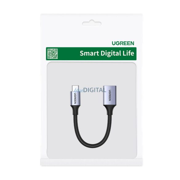 USB C (férfi) - USB (női) 3.0 OTG kábel 0.15m Ugreen US378 - fekete