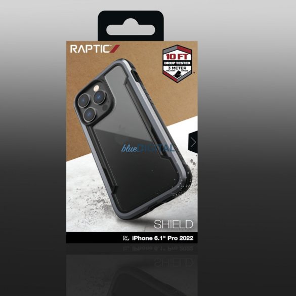 Raptic Shield tok iPhone 14 Pro páncélozott borítás fekete