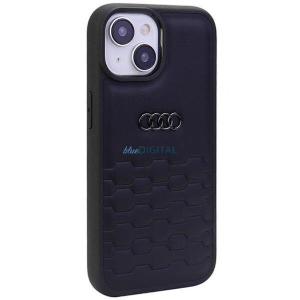 Audi GT Szintetikus bőr iPhone 15 Plus 6.7" fekete keménytok AU-TPUPCIP15M-GT/D2-BK