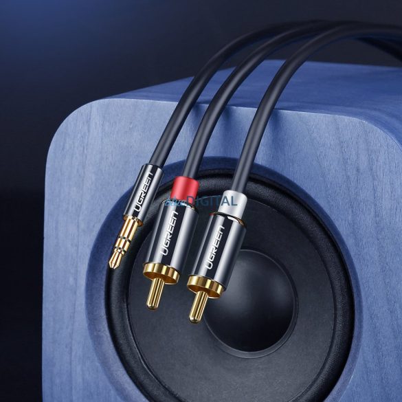 Ugreen audio kábel 3,5 mm mini jack - 2RCA 2 m fekete (AV116 10584)