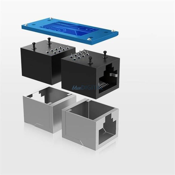 UGREEN RJ 45 hálózati Keystone Jack In-Line csatoló anya anya 1db (fekete)