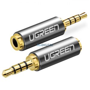 Ugreen audio adapter jack 2.5mm férfi jack 3.5mm női jackre fekete (20501)