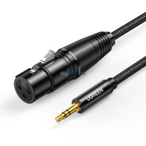 Ugreen audiokábel 3.5mm mini jack (apa) - XLR (női) 1m fekete (AV182)