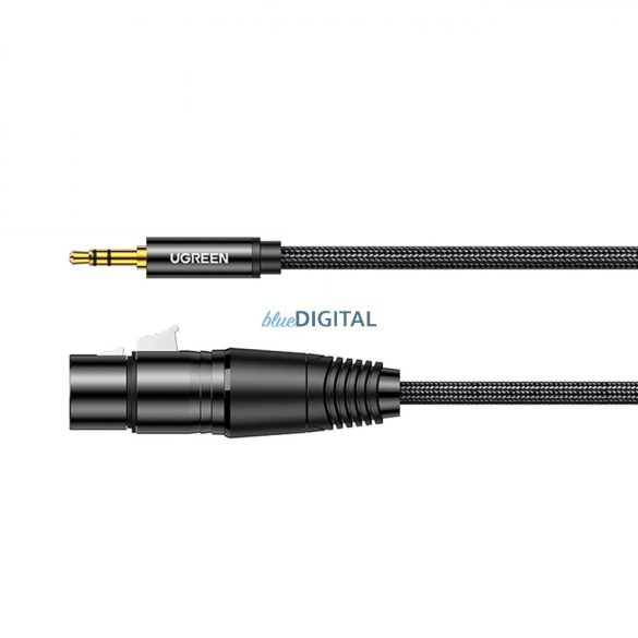 Ugreen audiokábel 3.5mm mini jack (apa) - XLR (női) 1m fekete (AV182)