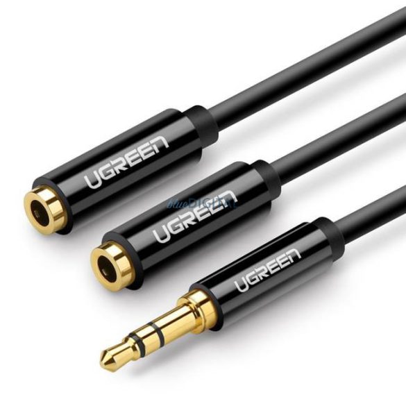 UGREEN 3,5 mm-es apa 2 anya audio kábel fekete