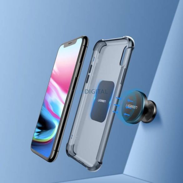 UGREEN Lekerekített fémlemez Magnetic Phone állvány 2 db (fekete)