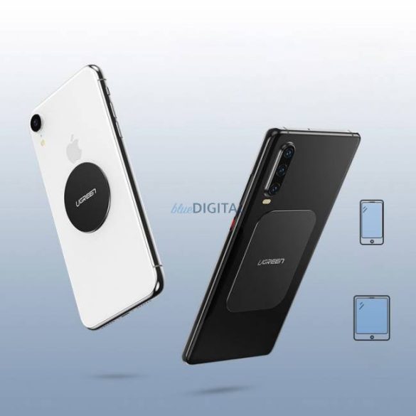 UGREEN Lekerekített fémlemez Magnetic Phone állvány 2 db (fekete)