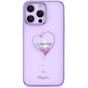 Kingxbar Wish sorozat tok iPhone 14 Pro Max díszített lila kristályok