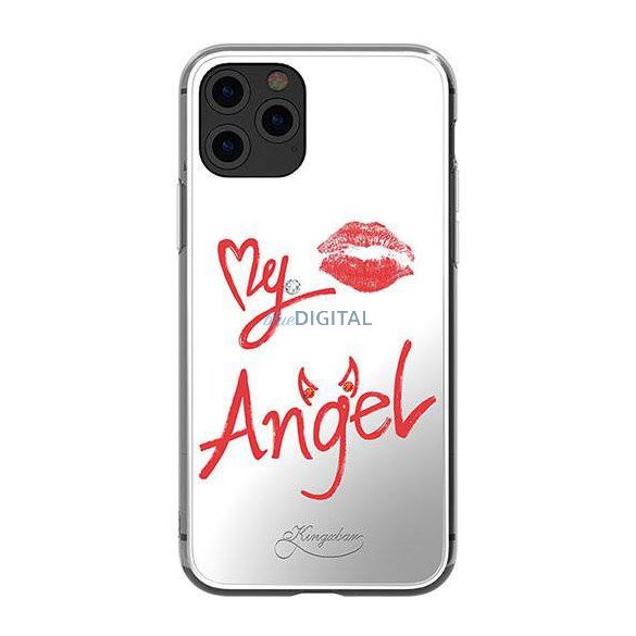 Kingxbar Angel tükör tok díszített eredeti Swarovski kristályokkalkalkal iPhone 11 Pro Max átlátszó telefontok