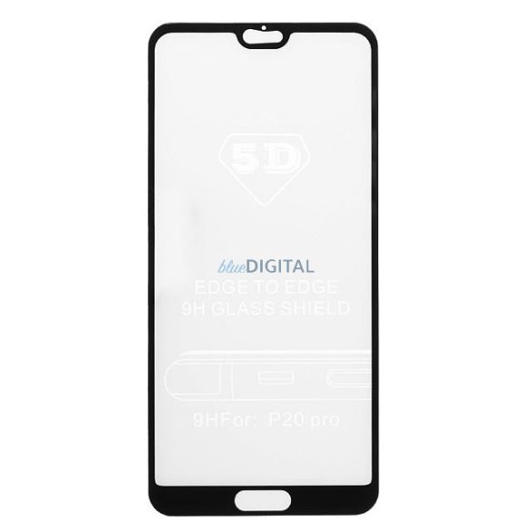 Huawei P20 Pro - Edzett Üveg Tempered Glass 0.3mm 5d Fekete Üvegfólia