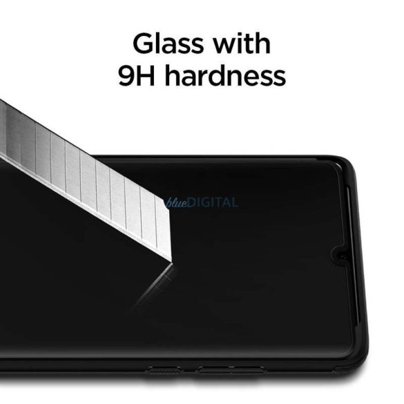 Edzett üvegfólia SPIGEN GLAS.TR SLIM HUAWEI P30 PRO BLACK kijelzőfólia üvegfólia tempered glass