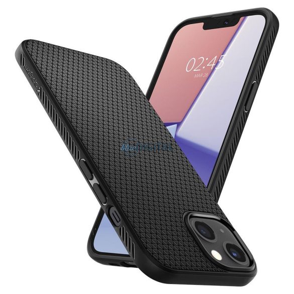 Spigen Liquid Air tok iPhone 13 Mini vékony Gél telefontok matt fekete